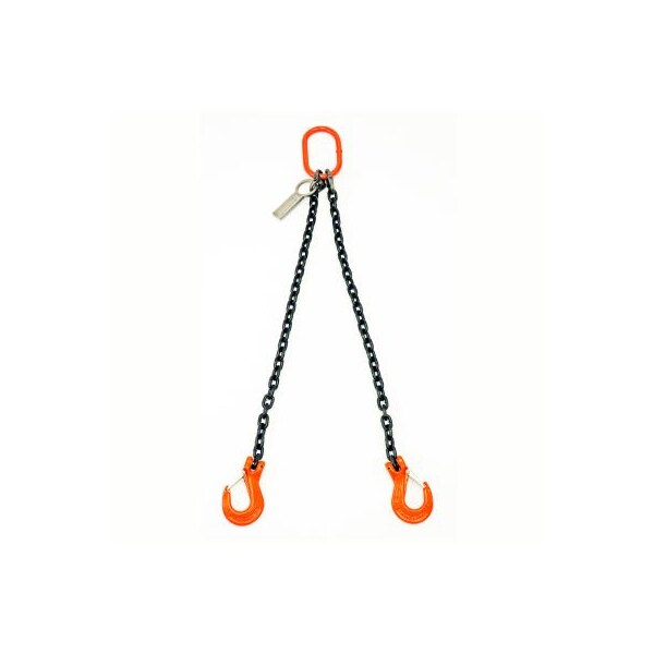 Mazzella Lifting B151088 12' Double Leg Chain Sling W/ Sling Hook